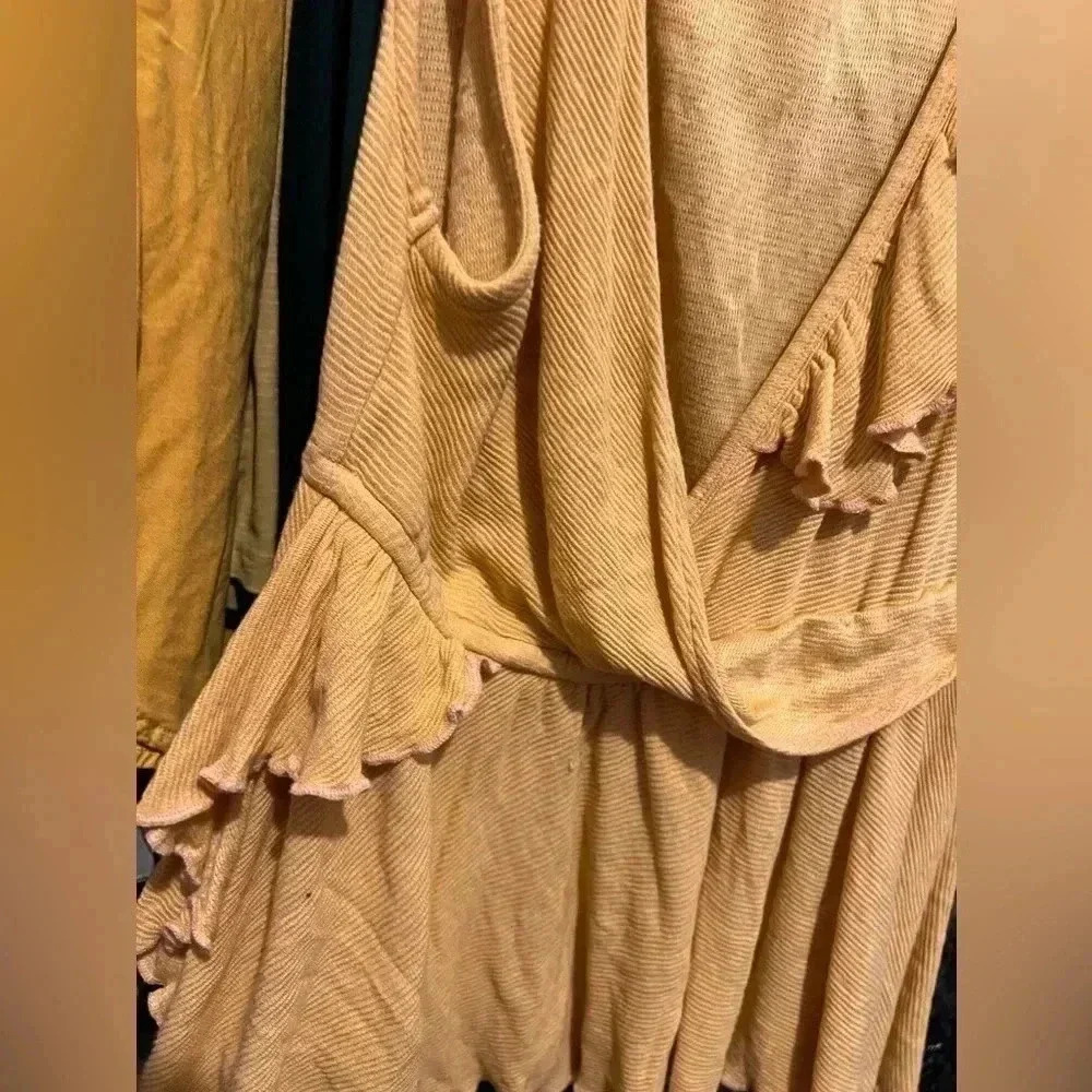 Golden Yellow Mustard Free People Tank Top - Picture 4 of 8